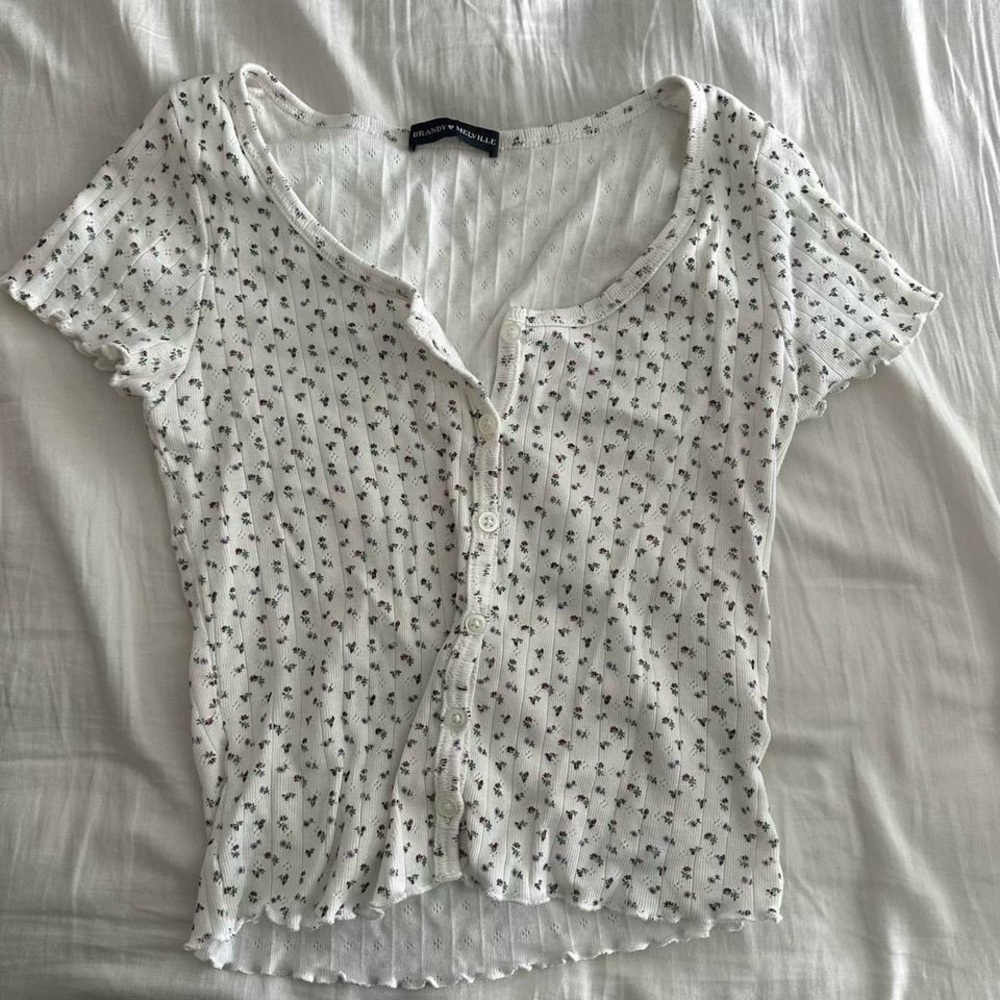 Brandy Melville Blue purple and green floral zelly